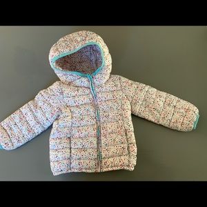 Baby Gap puffer jacket 3T Polkadots with hood.